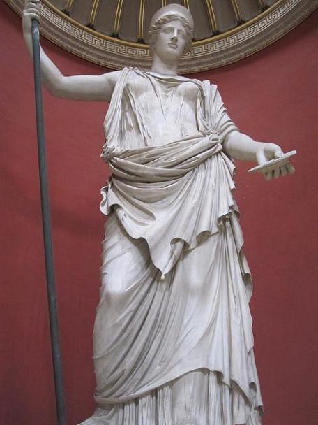 Богиня Гера (по-давньогрецькому, або Юнона по-латині), сестра і дружина   Зевса-Юпітера   , Є той жіночий тип в античній міфології, який відповідає за своїми якостями і властивостями володареві неба - богу Зевсу (Юпітеру)